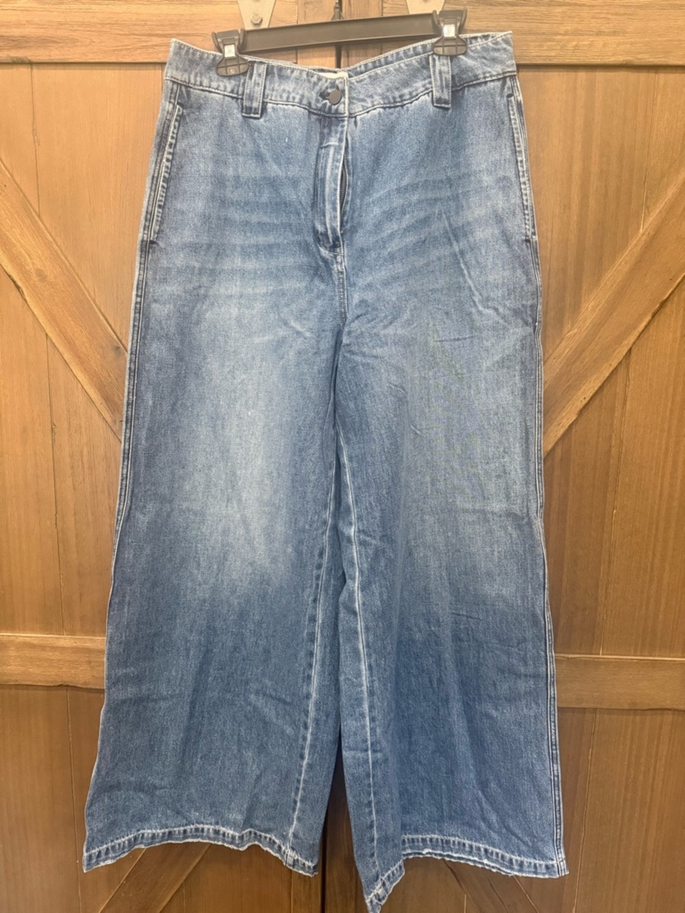 Saint Art Amber Denim Pant NWT Size L Ashbury‎ Wash Wide Leg Trouser Jean